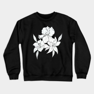 Iris and tiger lilies Crewneck Sweatshirt